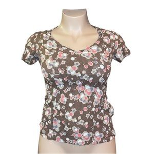 Boden Brown And Pink Floral Blouse